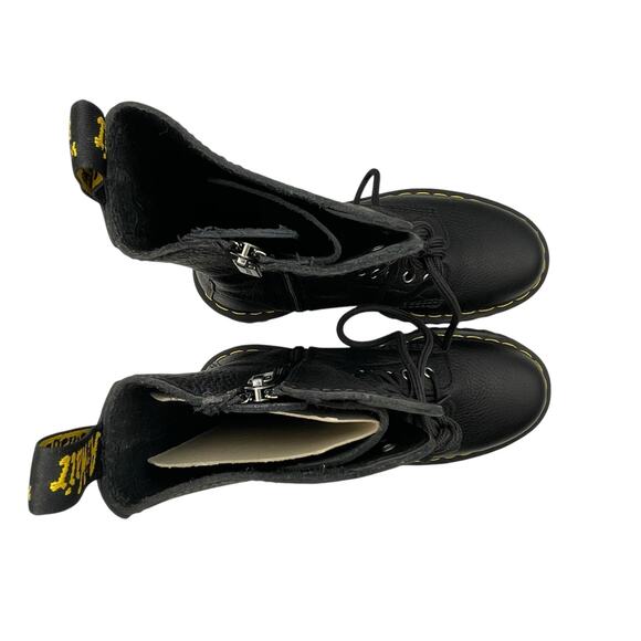 Dr. Martens Womens 1B99 Quad Mid Calf Boots US 7 EU 38 Black Lace Up Leather NIB - Picture 11 of 13